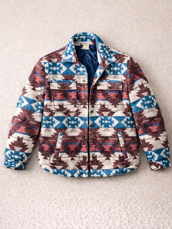 Ariat Jackets & Blazers - Ariat Baja Jacquard Shirt Jacket Women’s Large Quilted Chore Workwear Southwest